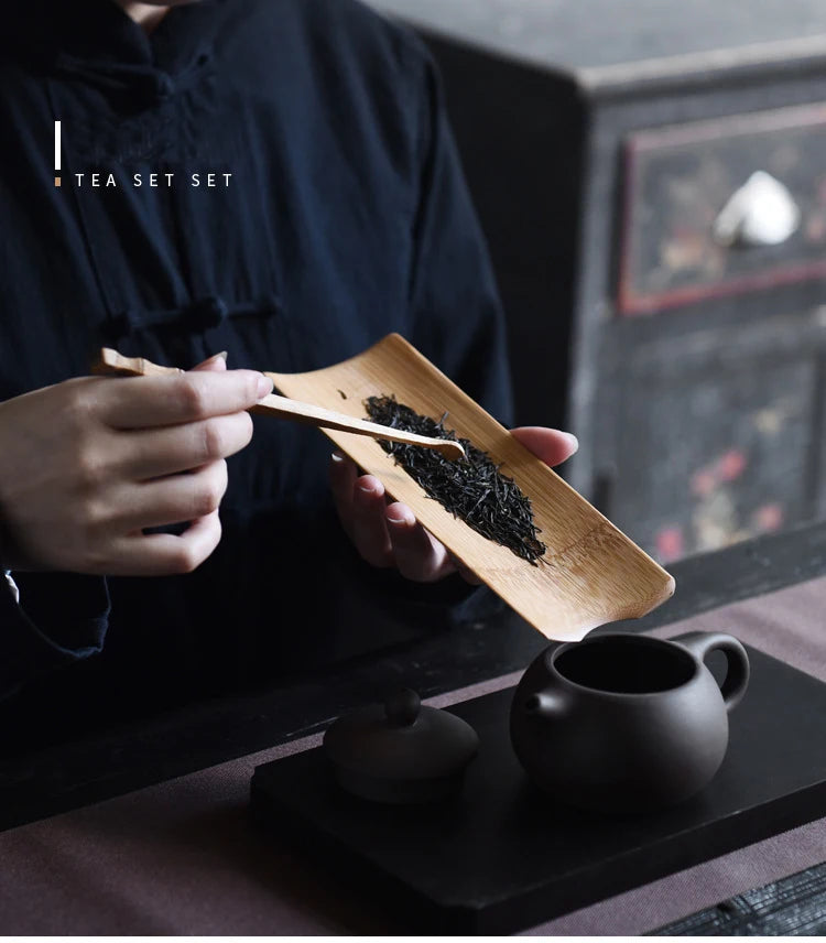 Handmade Chinese Bamboo Tea Tools Set, Spoon Clip, Scoop, Kung Fu, Gongfu Accessories, Ceremony Gift