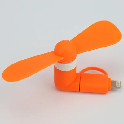 Portable Micro USB Cooling Fan Mute Mini Cooler for Mobile Android and iPhone Cell Phone for Office Outdoor Household Travel