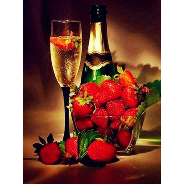 HOMFUN Full Diamond "Red Wine Glass" DIY 5D Diamond Painting Cross Stitch Home Decor Picture Of Rhinestone Handmade