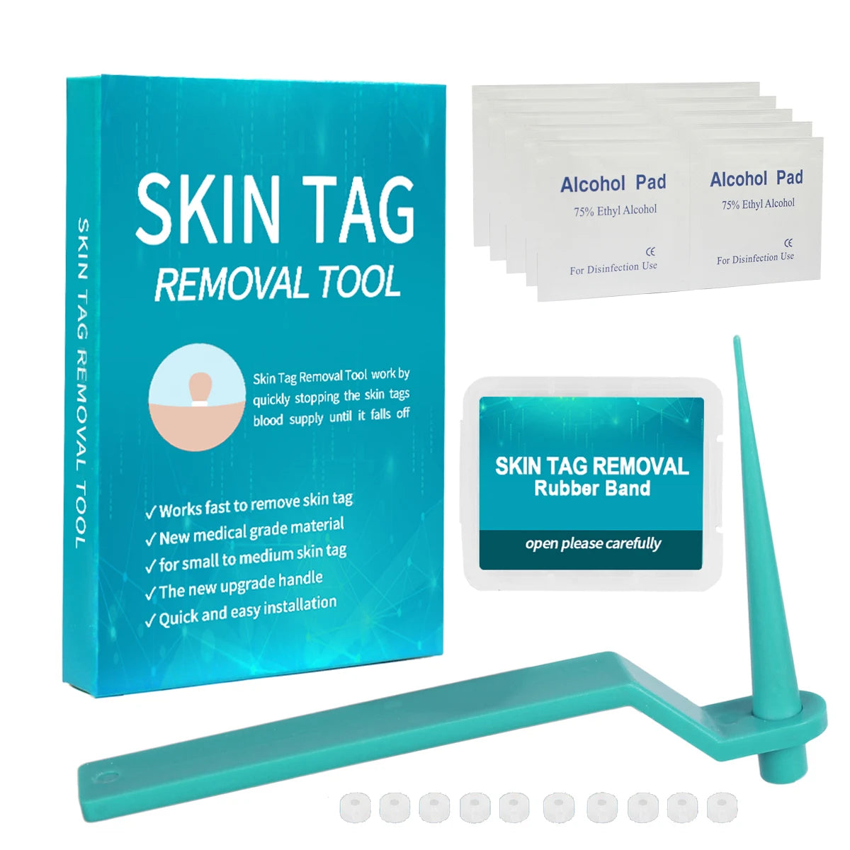 Micro skin tag remover Rubber bands for micro Skin tag wart Remove Acne remover Treatments Face Skin Care Good Tools