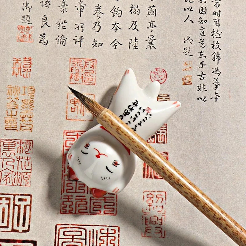 Cute Cat Ceramic Chopsticks Holder Stand Fine Design Chopstick Rack Pillow Care Rest Japanese Style Kitchen Tableware Tools New