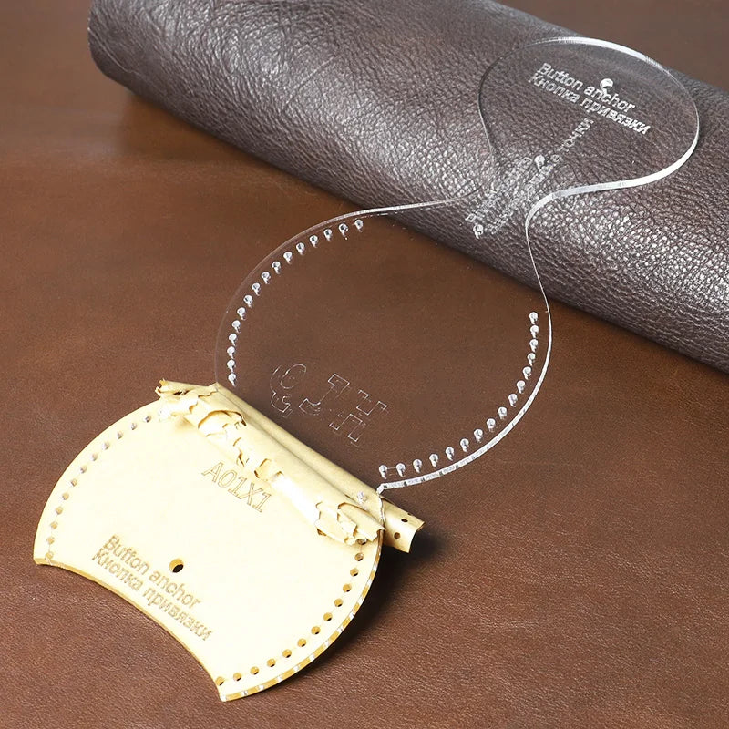 New Leather Craft Personality Coin Purse Sewing Pattern Hard Kraft Paper and Acrylic DIY Template 8.5cm*8.3cm DIY Leather Tools