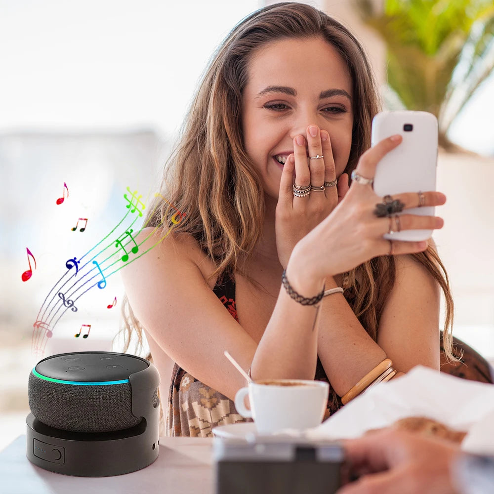 Battery Base for Echo Dot 3rd Gen Alexa Speaker Holder Mount Rechargable Docking Station For Echo Dot 3rd wireless Charger