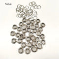 100Sets/Lot 14/15.5mm Metal Brass Mesh Eyelets Washer Metal Grommet Nikckle/Black nickle Color