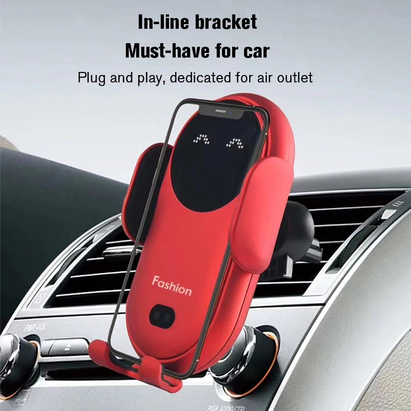 Fashion Smart Sensoor Car Wireless Charger Phone Stand Automatic Clamping Car Fast Charger Mobile Holder Mount In Car Air Outlet