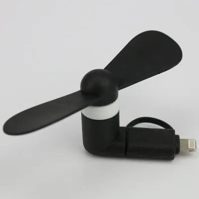 Portable Micro USB Cooling Fan Mute Mini Cooler for Mobile Android and iPhone Cell Phone for Office Outdoor Household Travel