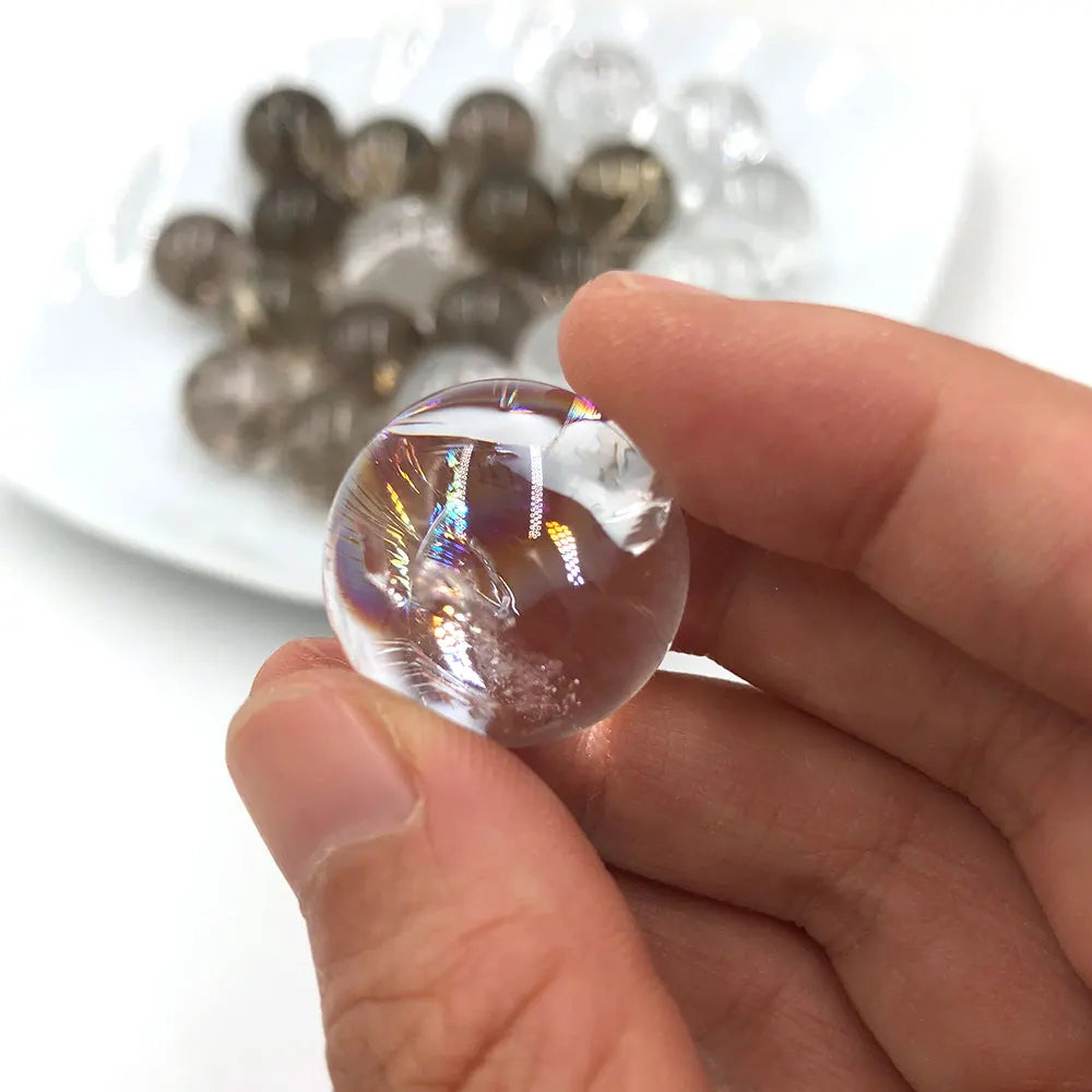 1pc Natural Stone Small Clear Quartz Sphere Crystal Ball Crystals Stone Rainbow Reiki Home Room Decoration Energy Spiritual Gift