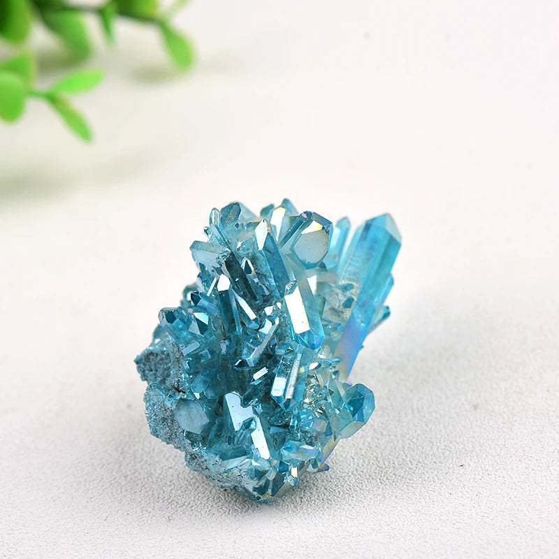 1PC 100% Natural Crystal Quartz Electroplated Colourful Column Reiki Mineral Ore Or Ornaments Aquarium Home Decor Healing Stone