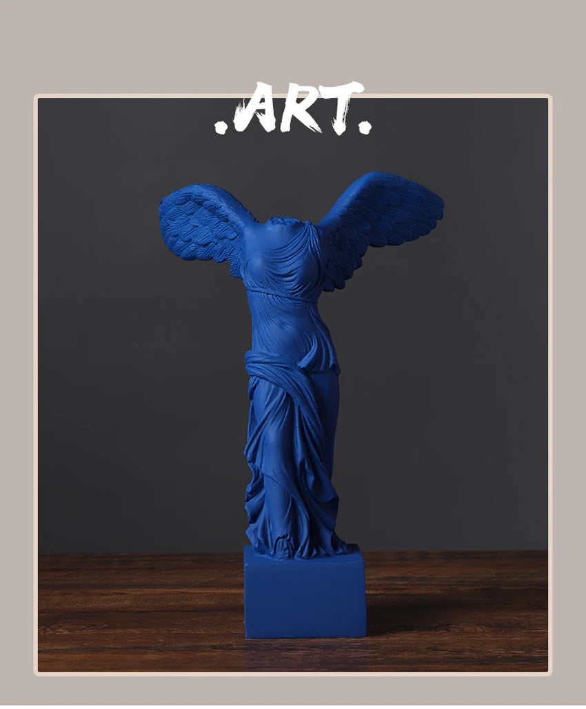 24.5cm Victoria Goddess Figure Sculptures, Roman Winged Victory Samothrace Desktop Ornements Pour Home Decor Collection Gifts