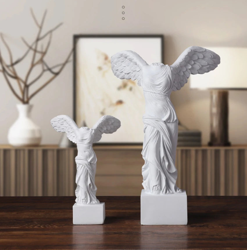 24.5cm Victoria Goddess Figure Sculptures, Roman Winged Victory Samothrace Desktop Ornements Pour Home Decor Collection Gifts