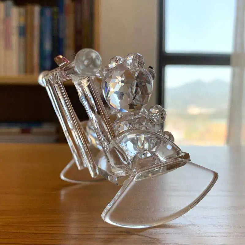 Crystal Couple Bear Figurine Glass Animal Bear Car Ornament Decor Home Table Decor Valentine's Day Gifts For Lovers