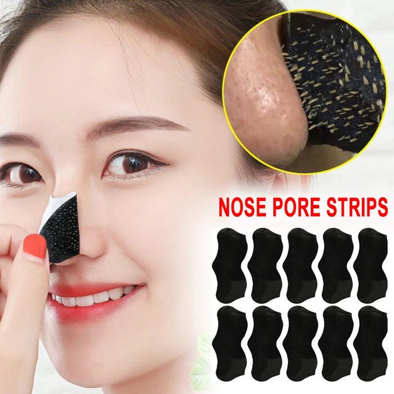 10-50pcs Nose Blackhead Remover Mask Deep Cleansing Skin Care Shrink Pore Acne Treatment Mask Nose Black dots Pore Clean Strips