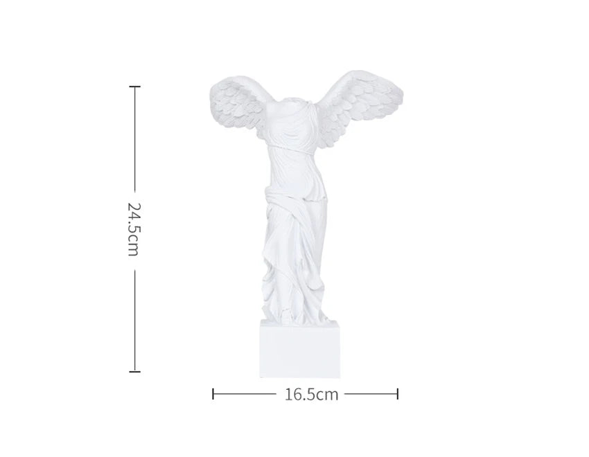 24.5cm Victoria Goddess Figure Sculptures, Roman Winged Victory Samothrace Desktop Ornements Pour Home Decor Collection Gifts