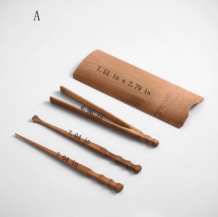 Handmade Chinese Bamboo Tea Tools Set, Spoon Clip, Scoop, Kung Fu, Gongfu Accessories, Ceremony Gift