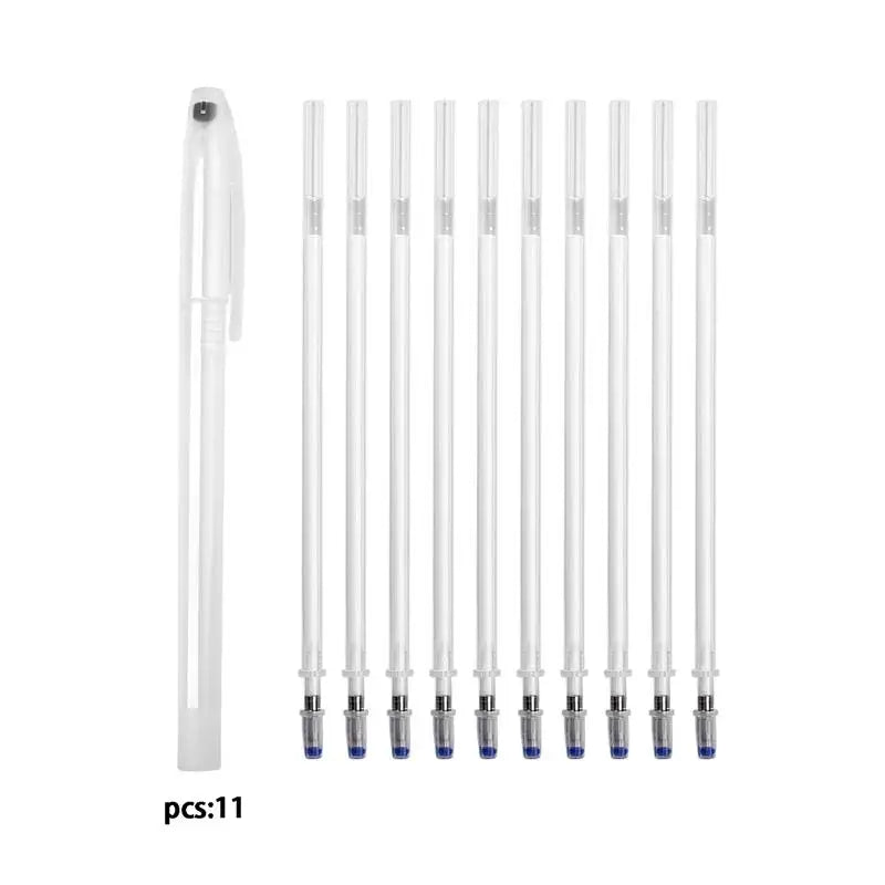 10-21pcs Heat Erasable Magic Marker Pen Fabric Pencil Temperature Disappearing Marker Pens Line Marking DIY Craft Sewing Parts