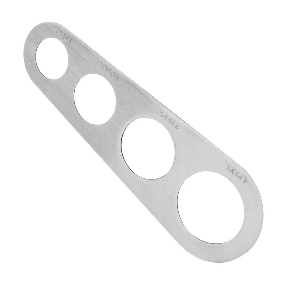 HILIFE Kitchen Accessories Stainless Steel Pasta Noodle Measure 1Pcs 4 Holes Spaghetti Measurer