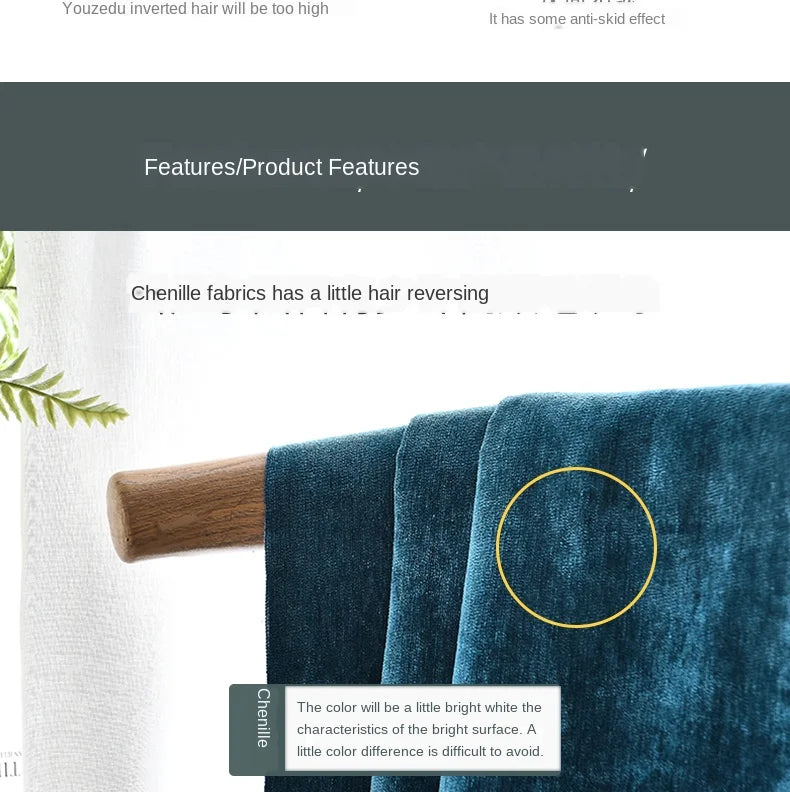 Anti-cat Scratch Chenille Fabric By The Meter for Upholstery Sofa Furniture Curtain Tablecloth Sewing Thick Wear-resistant Cloth
