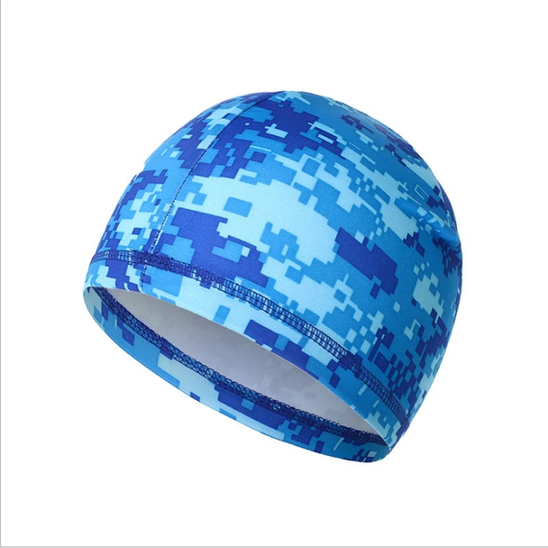 WZCX Camouflage Printing Sun Protection Outdoor Cycling Skull Cap Quick Dry Unisex Solid Color Men Cycling Caps Skullies Beanies