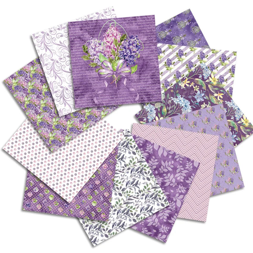 6x6 Scrapbooking Paper Pad  6/12 Sheets Floral Pattern Decorative Paper For Journaling Collage DIY Crafts