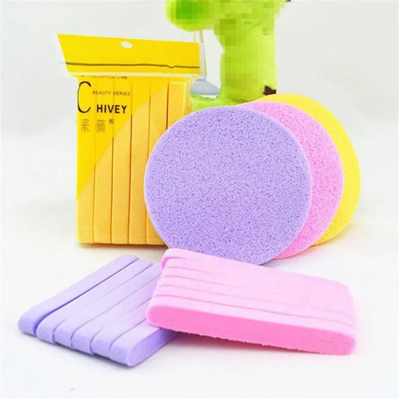 12PCS/Set Cosmetic Puff Compressed Cleaning Sponge Facial Clean Washing Pad Remove Makeup Skin Care Tool Cleansing Puff