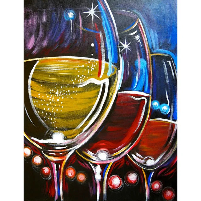 HOMFUN Full Diamond "Red Wine Glass" DIY 5D Diamond Painting Cross Stitch Home Decor Picture Of Rhinestone Handmade