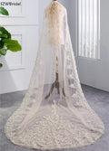 Customized Lace Sequin Wedding Veils 3 Meter Bridal Veil Wedding Accesorios Bridal Headwear Novia Velos Voile Wesele