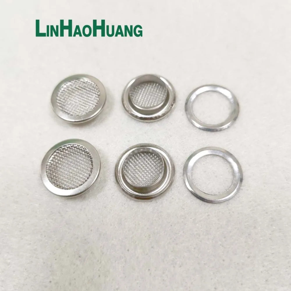 100Sets/Lot 14/15.5mm Metal Brass Mesh Eyelets Washer Metal Grommet Nikckle/Black nickle Color