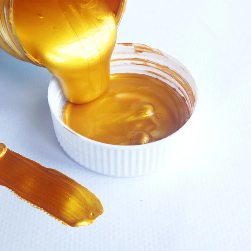 100ml Gold Acrylic Paint Metallic Color Pigment Waterproof Gypsum Toys Statuary Coloring DIY Textile Painting Graffiti Colorant