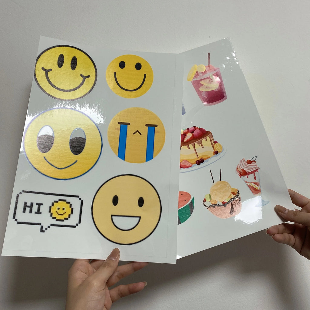 50/10 Sheets A4 Transparent Printable Vinyl Sticker Paper Waterproof Self-Adhesive Glossy paper for Inkjet Printer DIY Crafts