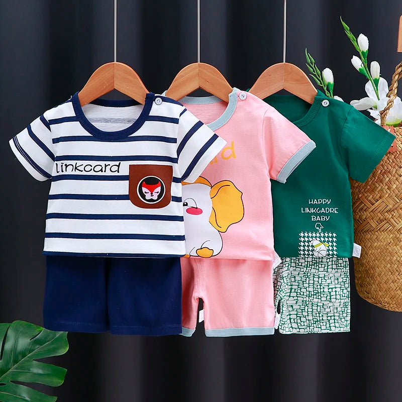 Kids Clothes Set Baby Boy/Girl T-Shirt + Shorts Summer Clothing