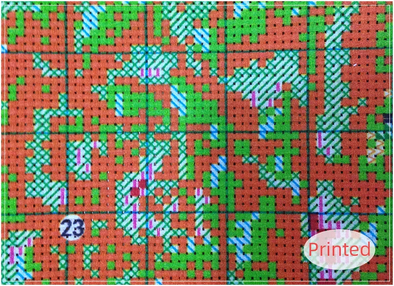 Cartoon Cat Pattern DIY Cross Stitch Complete Kits Printed Fabric Embroidery Set Cotton Thread Needlework Home Decoration