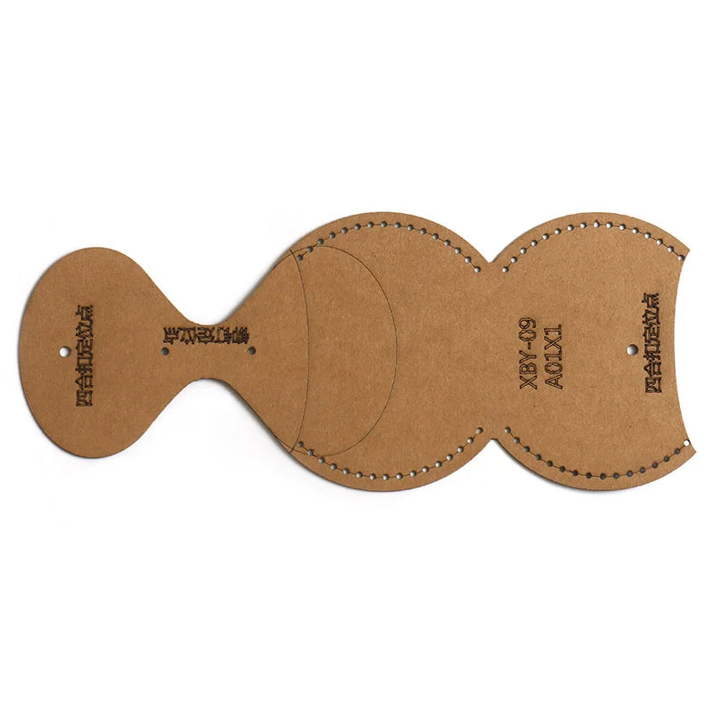 New Leather Craft Personality Coin Purse Sewing Pattern Hard Kraft Paper and Acrylic DIY Template 8.5cm*8.3cm DIY Leather Tools
