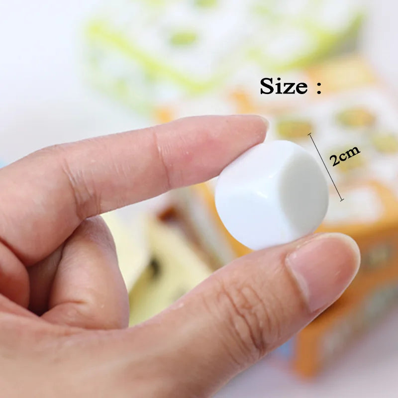 9pcs Dice Telling Story Toys Imagine Story Toys Dice Game DIY Blank Dice Sticker Party Game Educational Toys for Children Gifts