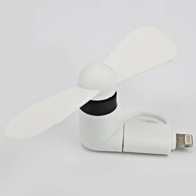 Portable Micro USB Cooling Fan Mute Mini Cooler for Mobile Android and iPhone Cell Phone for Office Outdoor Household Travel