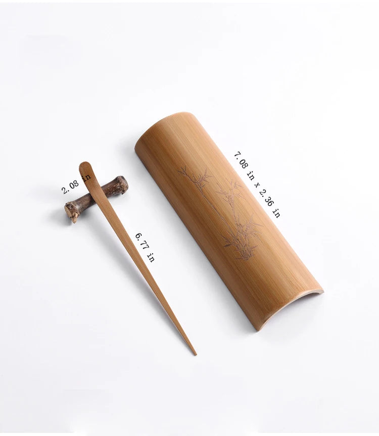 Handmade Chinese Bamboo Tea Tools Set, Spoon Clip, Scoop, Kung Fu, Gongfu Accessories, Ceremony Gift