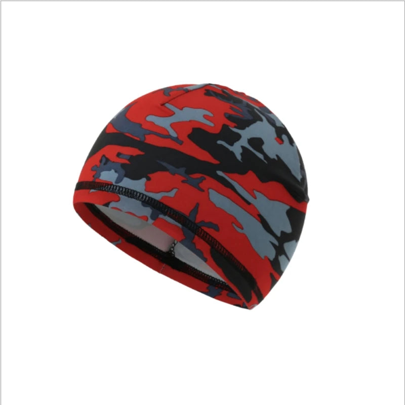 WZCX Camouflage Printing Sun Protection Outdoor Cycling Skull Cap Quick Dry Unisex Solid Color Men Cycling Caps Skullies Beanies