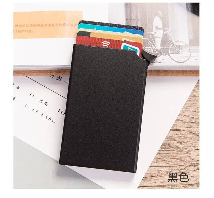 Rfid Wallet aluminum Metal Credit Business Mini Card Wallet 2024 Dropshipping Man Women Smart Wallet Business Card Holder