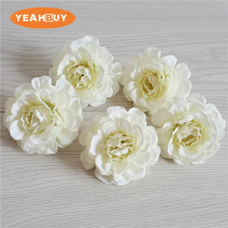 100pcs 5cm 12colors artificial azalea flower head peony rose DIY rhododendro wedding flowers wreath garland home decor floral pr