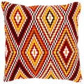 1patterns 411  DIY Needlework Kit  Acrylic Yarn Embroidery Pillow Tapestry Canvas Cushion Front Cross Stitch Pillowcase-
