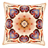 1patterns 411  DIY Needlework Kit  Acrylic Yarn Embroidery Pillow Tapestry Canvas Cushion Front Cross Stitch Pillowcase-