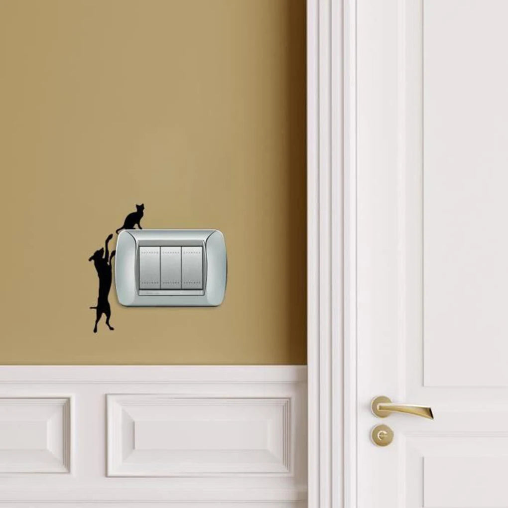 Cute Cat Wall Switch Sticker Home Decor Decal Home Decoration Sticker Wall Sticker Decal