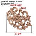 RUNBAZEF Woodcarving Furniture Decoration Style SolidWood Round Applique Door Heart Decorative Flower Funko Pop Artesanato Craft