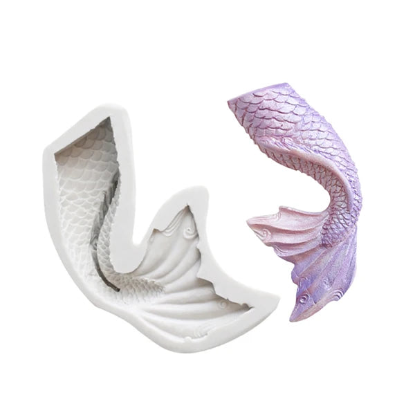 Mermaid Tail Silicone Mold Sugarcraft Cookie Cupcake Chocolate Baking Mold Fondant Cake Decorating Tools