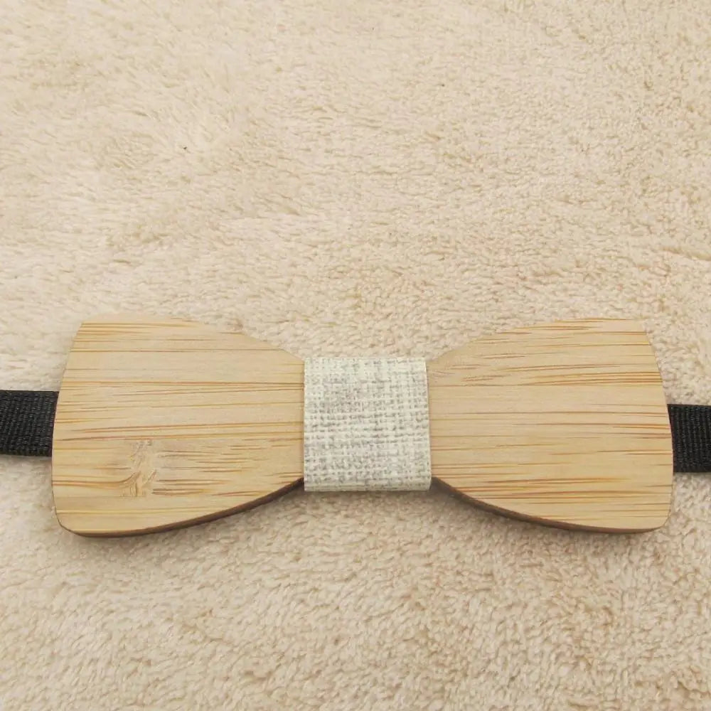 Fashion New Style Mustache Geometry Children Wooden Bowtie Baby Kid Classical Pet Bamboo Wood Butterfly Bow ties
