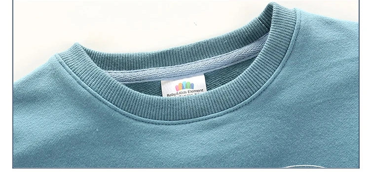 2025 Spring Autumn Korea Style 2 3 4 6 8 10 Years Children'S Birthday Long Sleeve Cartoon Animal Print Kids Baby Boy Sweatshirt
