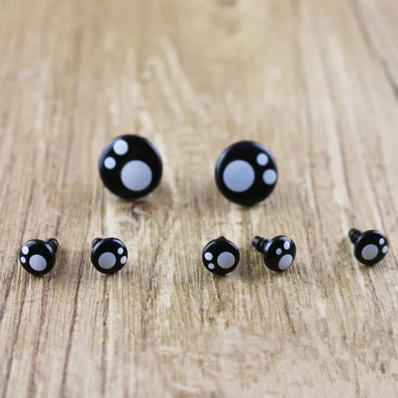 50Pcs 8-16mm Plastic Safety Eyes DIY Craft Supplies Plush Toys Stuffed Dolls Accessories Amigurumi Eyeballs Cartoon Eyes Decor