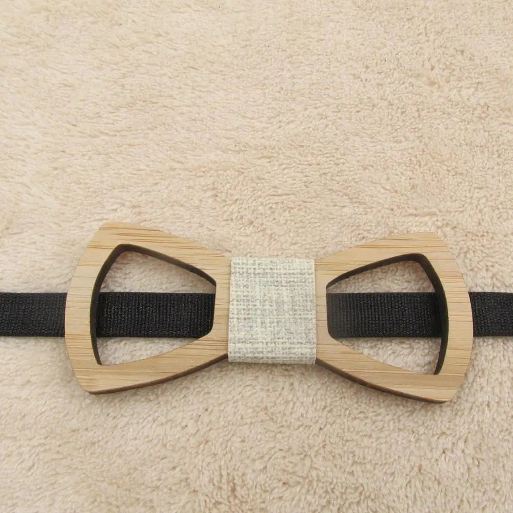 Fashion New Style Mustache Geometry Children Wooden Bowtie Baby Kid Classical Pet Bamboo Wood Butterfly Bow ties
