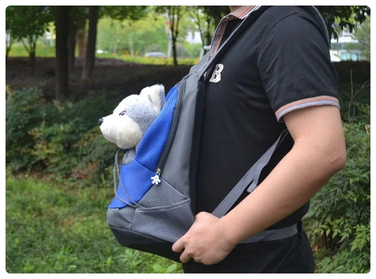 Pet Dog Carrier Pet Backpack Bag Portable Travel Bag Pet Dog Front Bag Mesh Outdoor Hiking Head Out Double Shoulder Sports DB