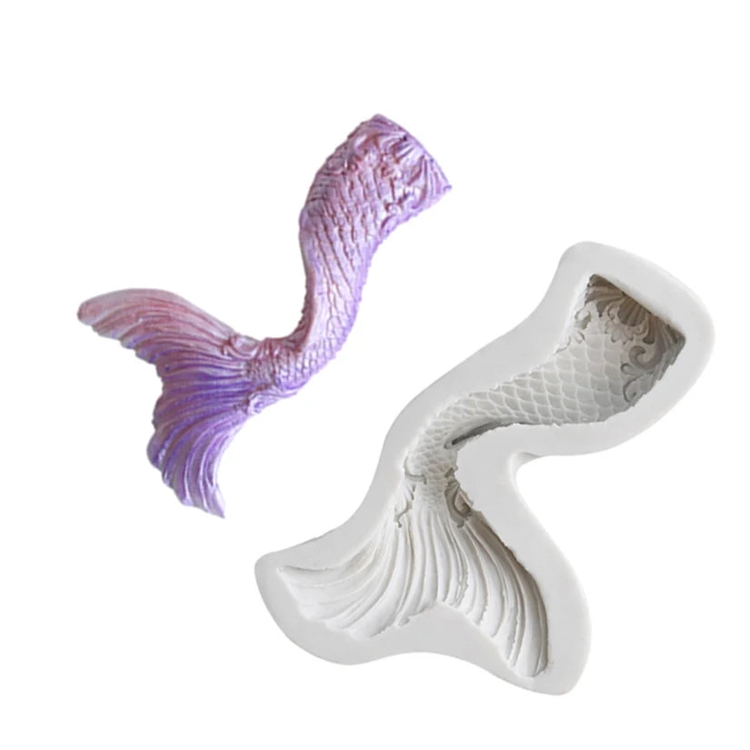Mermaid Tail Silicone Mold Sugarcraft Cookie Cupcake Chocolate Baking Mold Fondant Cake Decorating Tools