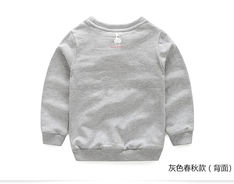 2025 Spring Autumn Korea Style 2 3 4 6 8 10 Years Children'S Birthday Long Sleeve Cartoon Animal Print Kids Baby Boy Sweatshirt
